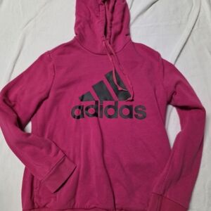 Adidas Women's Magenta Hoodie Sweater